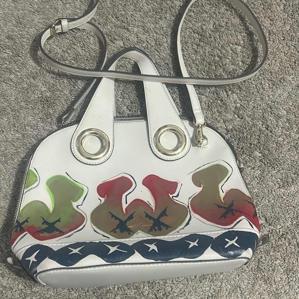 White designer purse